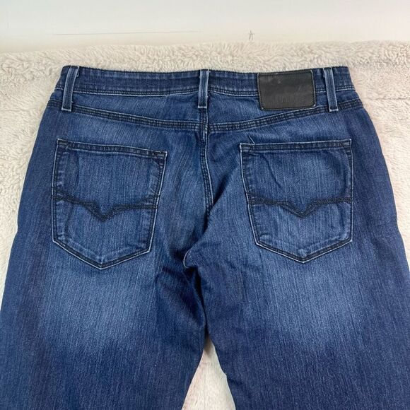 Guess Jeans Mens Size 31x34 Vermont Slim Straight Stretch Denim Measures 34x33 - Picture 8 of 12